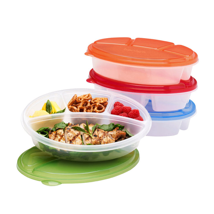 Bentgo Easyboxes 4-Compartment Oval Containers 8-Piece Set A9
