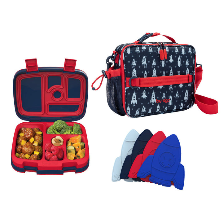 Bentgo Kids Prints Lunch Box, Lunch Bag, & Ice Packs Y4